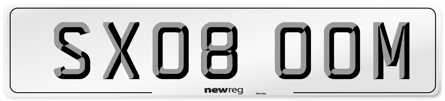 SX08 OOM Number Plate from New Reg